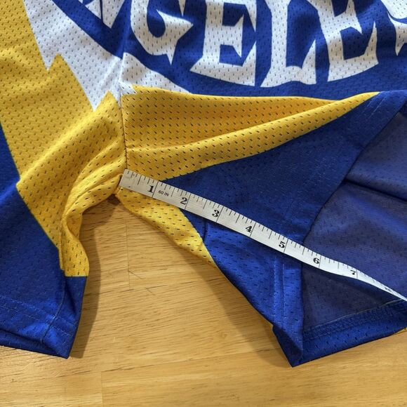 NFL Chalk Line Los Angeles Rams Saw Blade Retro Mesh Shorts Drawstring Med New - Picture 11 of 12